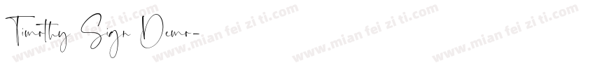 Timothy Sign Demo字体转换